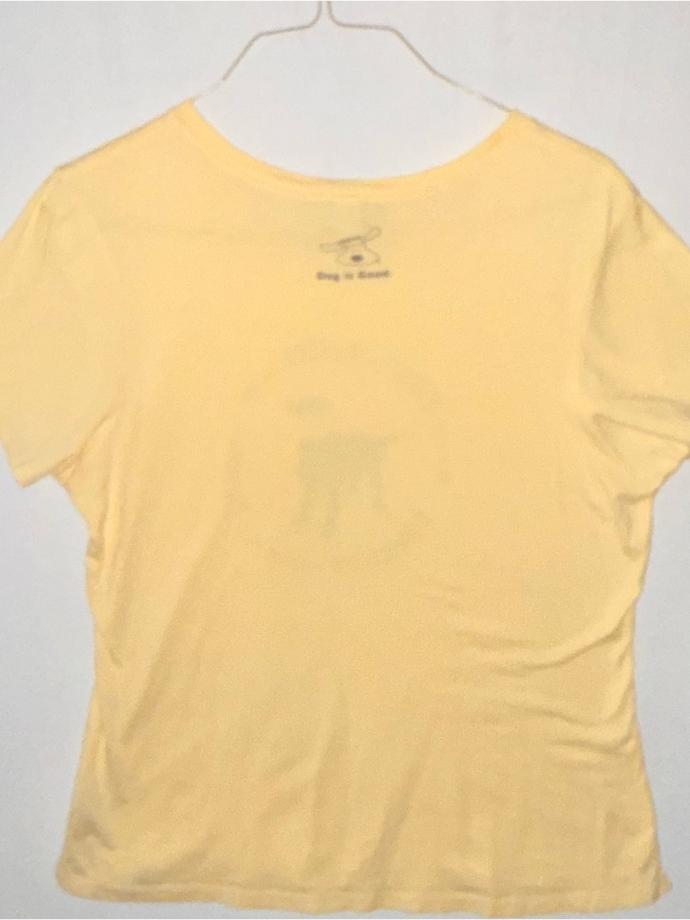 DOG IS GOOD Fun & Games Cone Dog Graphic Tee - Yellow sz LG - Picture 2 of 6